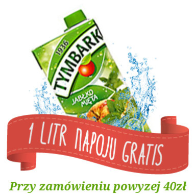 Przy zamówieniu powyżej 45zł 1 litr napoju gratis!!!